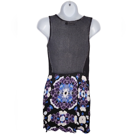 Boho Mini Dress Mesh Back Sz Small - Picture 3 of 3